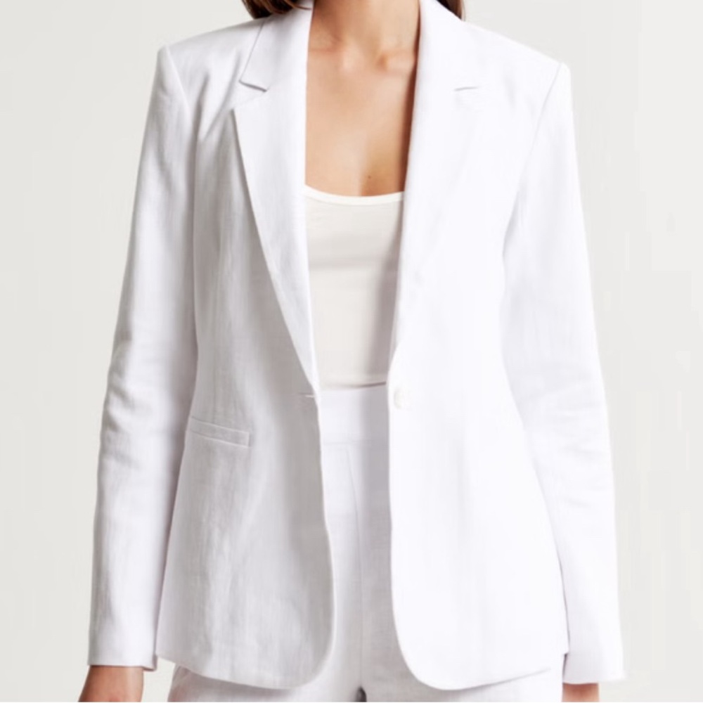Abercrombie and fitch oversized linen blazer